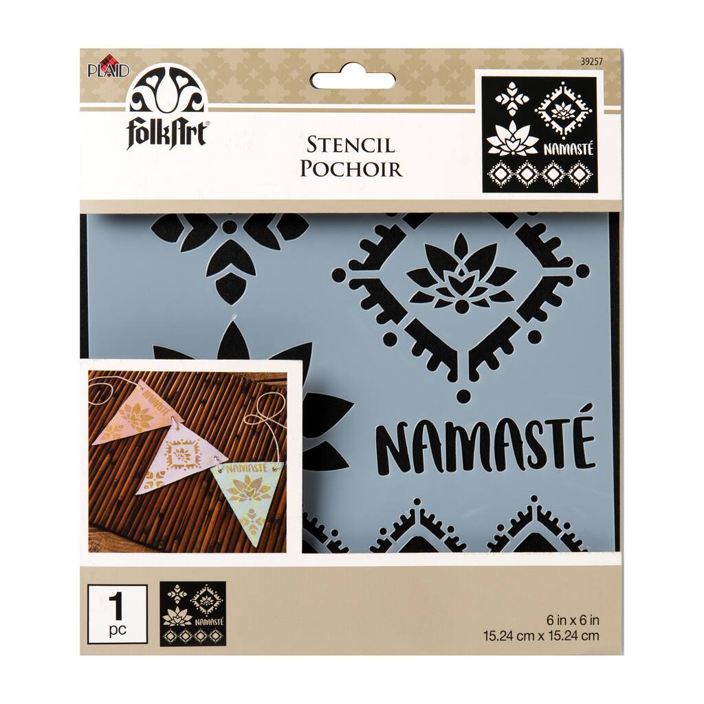 Shop For The Folkart Namaste Laser Cut Painting Stencil At Michaels
